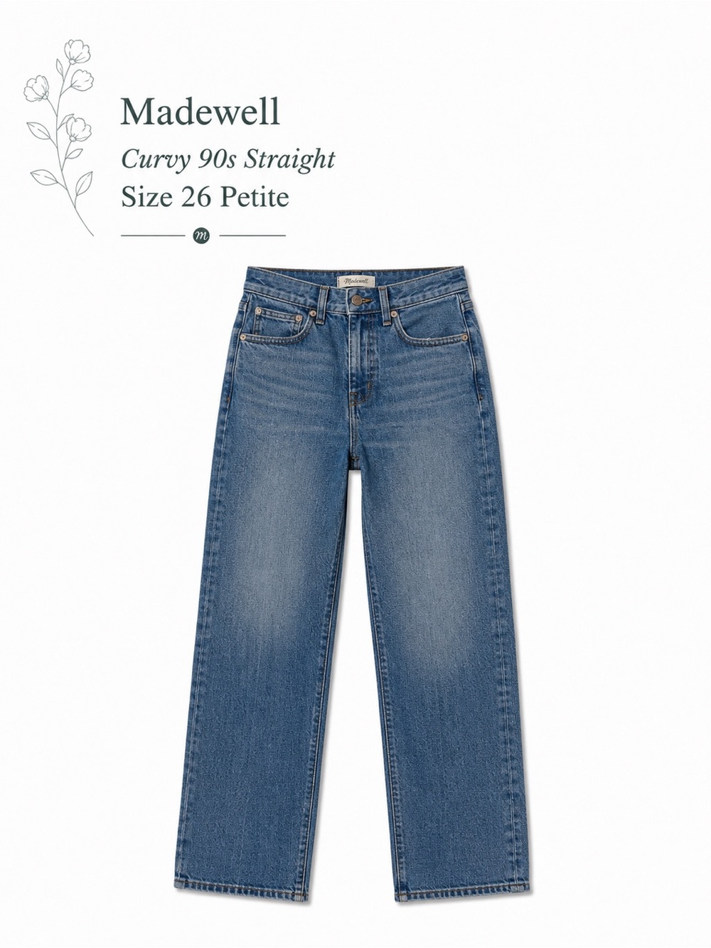Madewell Straight-Leg Jeans in Medium Blue Wash